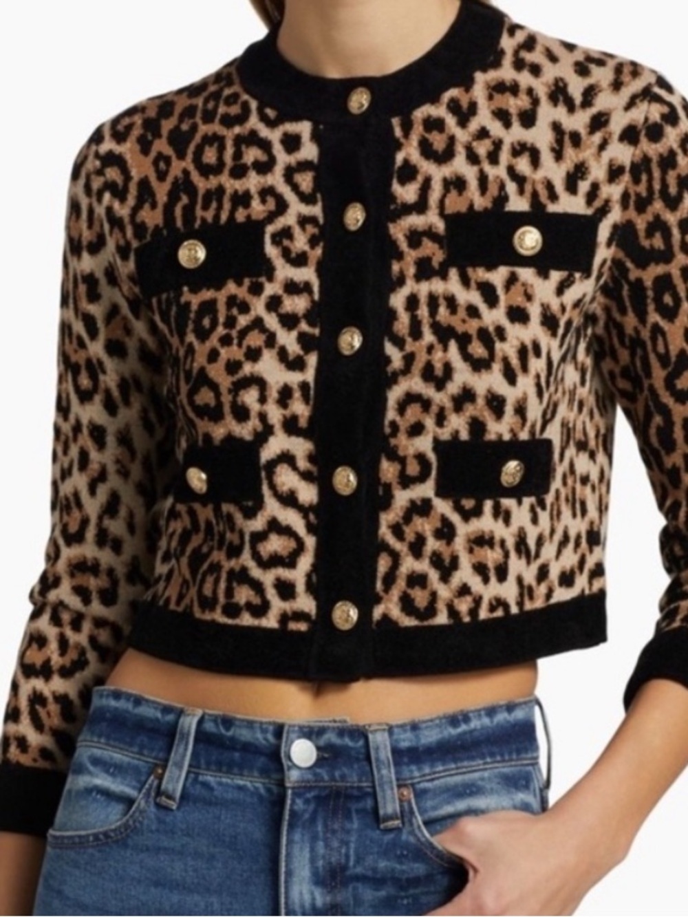Alica and Olivia Claira Leopard Cardigan, Small